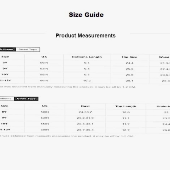 Cozyease Girl's 2 Piece Swimsuit Cute High Waisted Bikini Set Sport Bathing Suit - Picture 5 of 5